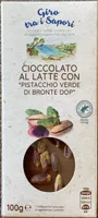 Cioccolato al latte com pistacchio verde di bronte dop