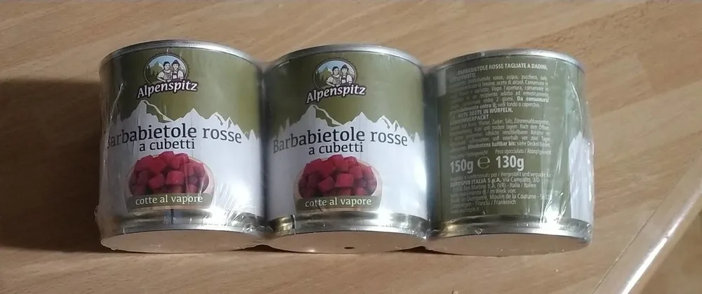 Barbabietole rosse a cubetti
