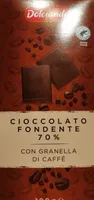 Cioccolato fondente con granella di caffè