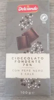 Cioccolato fondente 70 per cento con pepe nero e sale
