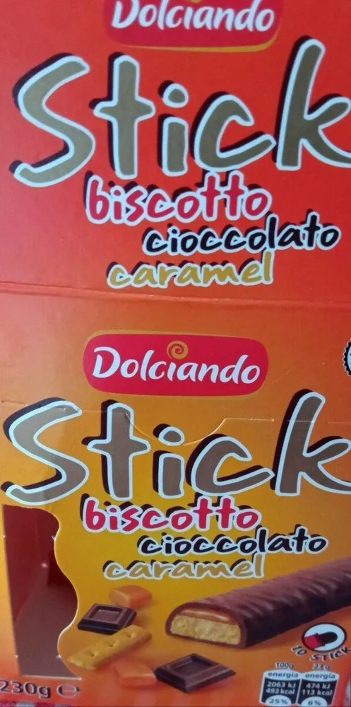 Stick biscotto cioccolato caramel