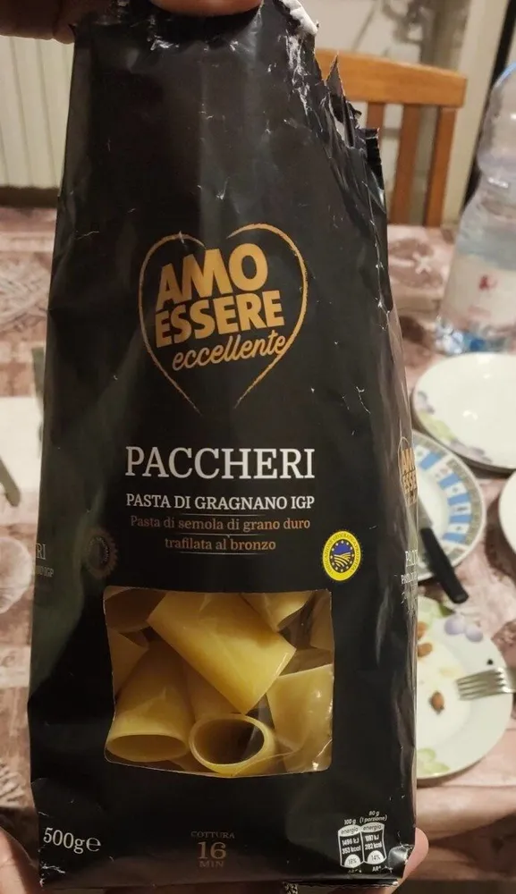 Paccheri Amo essere eccellente