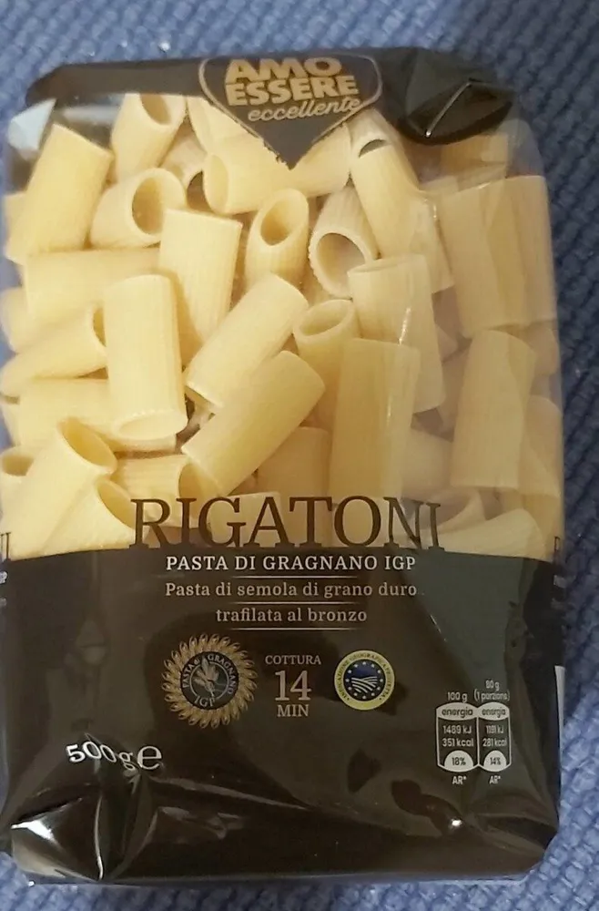 Rigatoni pasta di gragnano igp