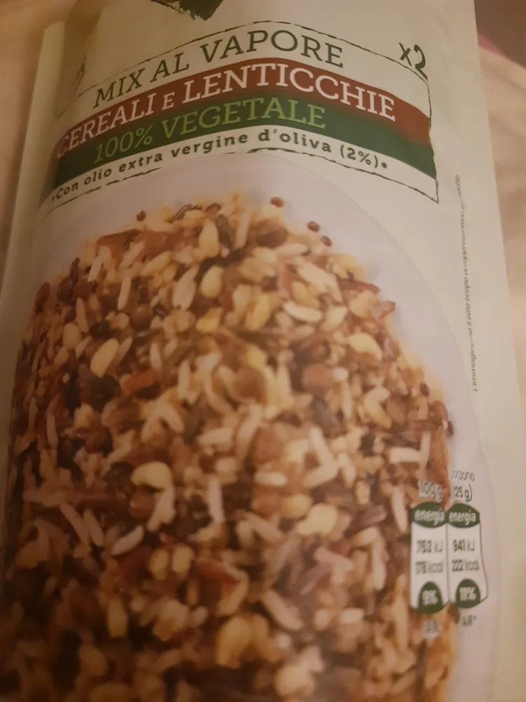 Mix al vapore Cereali e lenticchie