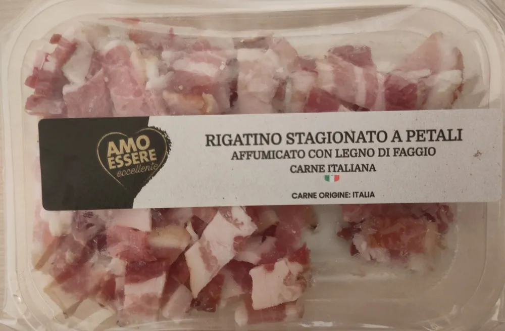 Rigatino stagionato a petali affumicato con legno di faggio