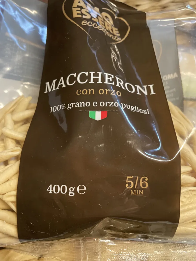 Maccheroni con orzo