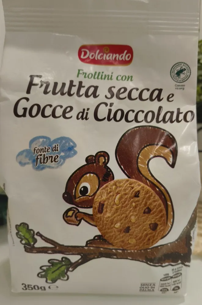 Frollini con Frutta secca e Gocce di Cioccolato