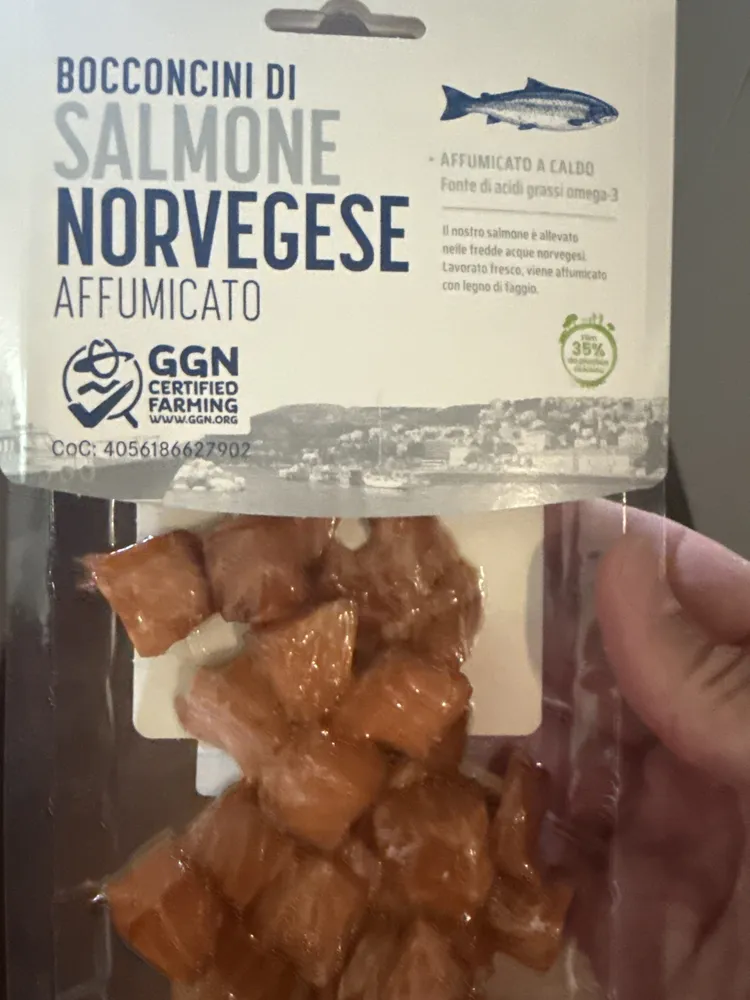 bocconcini di salmone norvegese affumicato
