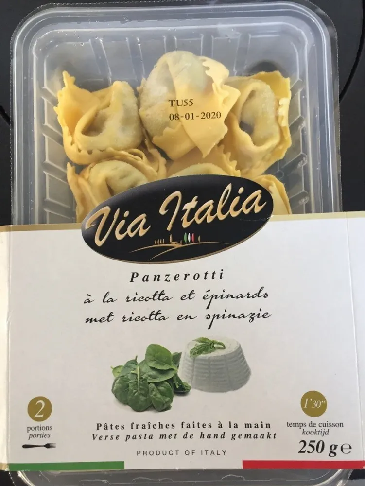 Pâtes fraîches ricotta épinards