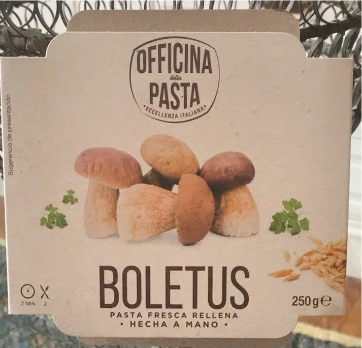 Boletus pasta fresca rellena