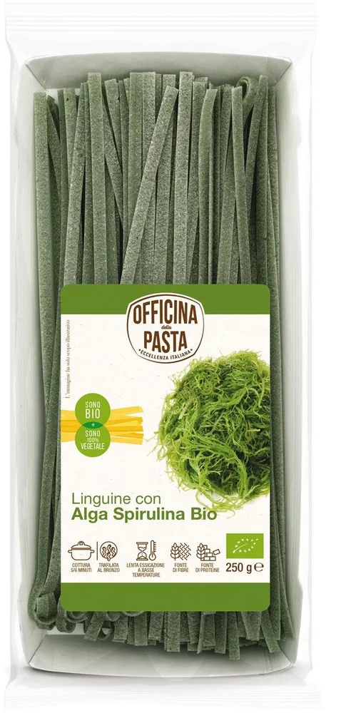 Linguine con alga espirulina bio