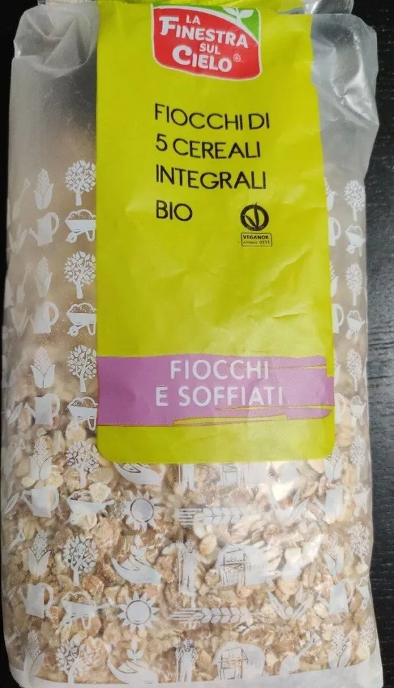 Fiocchi di 5 cereali integrali biologici
