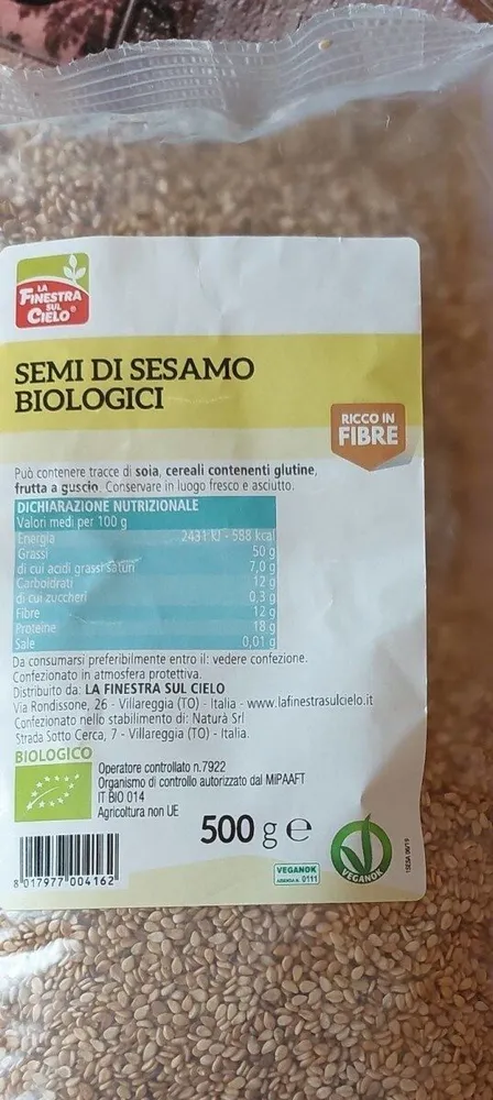 Semi di sesamo ecologici