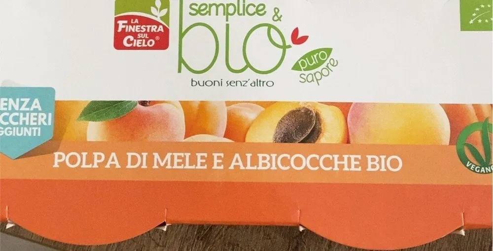 Polpa di mele e albicocche