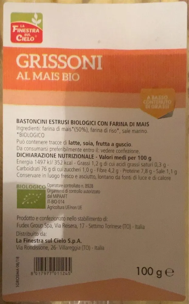 Grissoni al mais bio