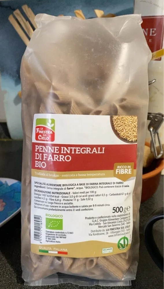 Penne integrali di farro bio