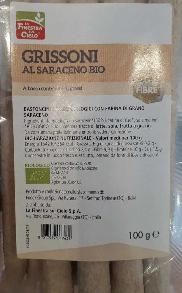 Grissini al grano saraceno