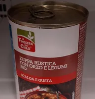 Zuppa rustica con orzo e legumi bio
