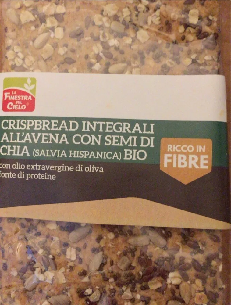 Crispbread integrali all’avena con semi di chia
