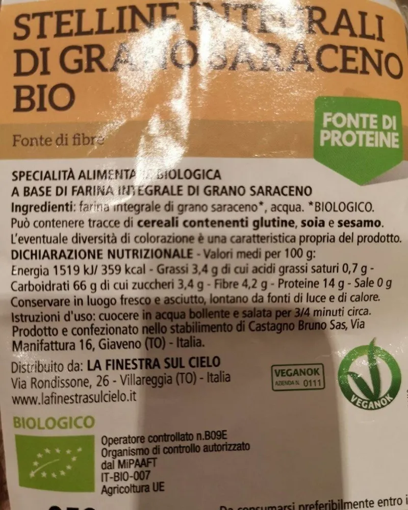 Stelline integrali di grano saraceno