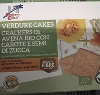 Verdure cakes cracker di avena bio con carote e semi di zucca