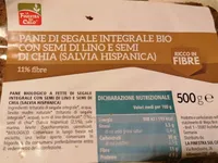 Pane di segale integrale Bio con semi di lino e chia