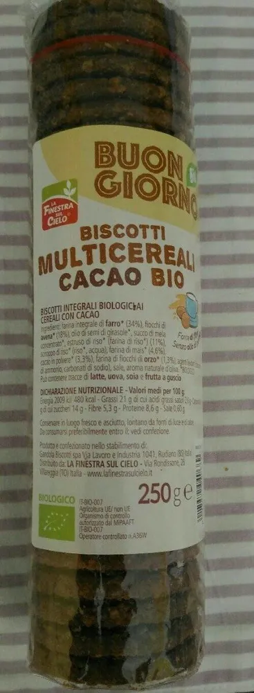 Biscotti multicereali cacao bio