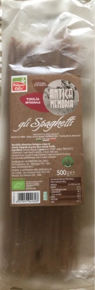 Spaghetti Timilia Integrale antica Memoria