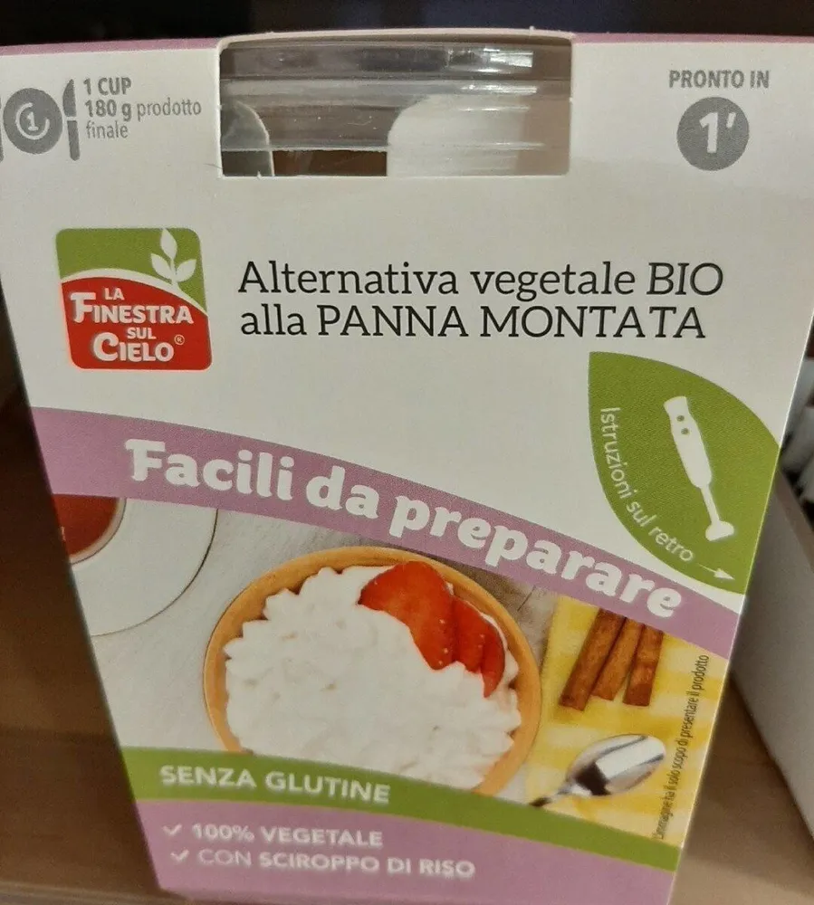 Alternativa vegetale BIO alla panna montata