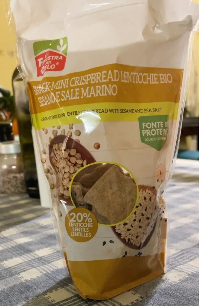 Crispbreae lenticchie Bio sesamo e sale marino