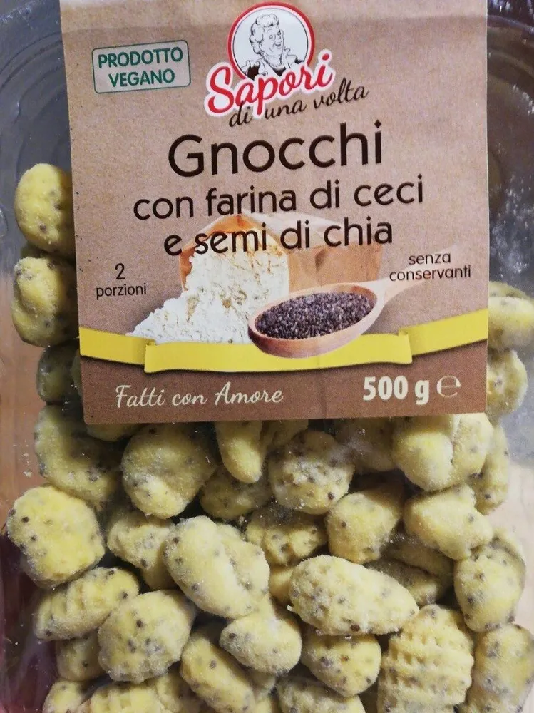 Gnocchi con farina di ceci e semi di Chia