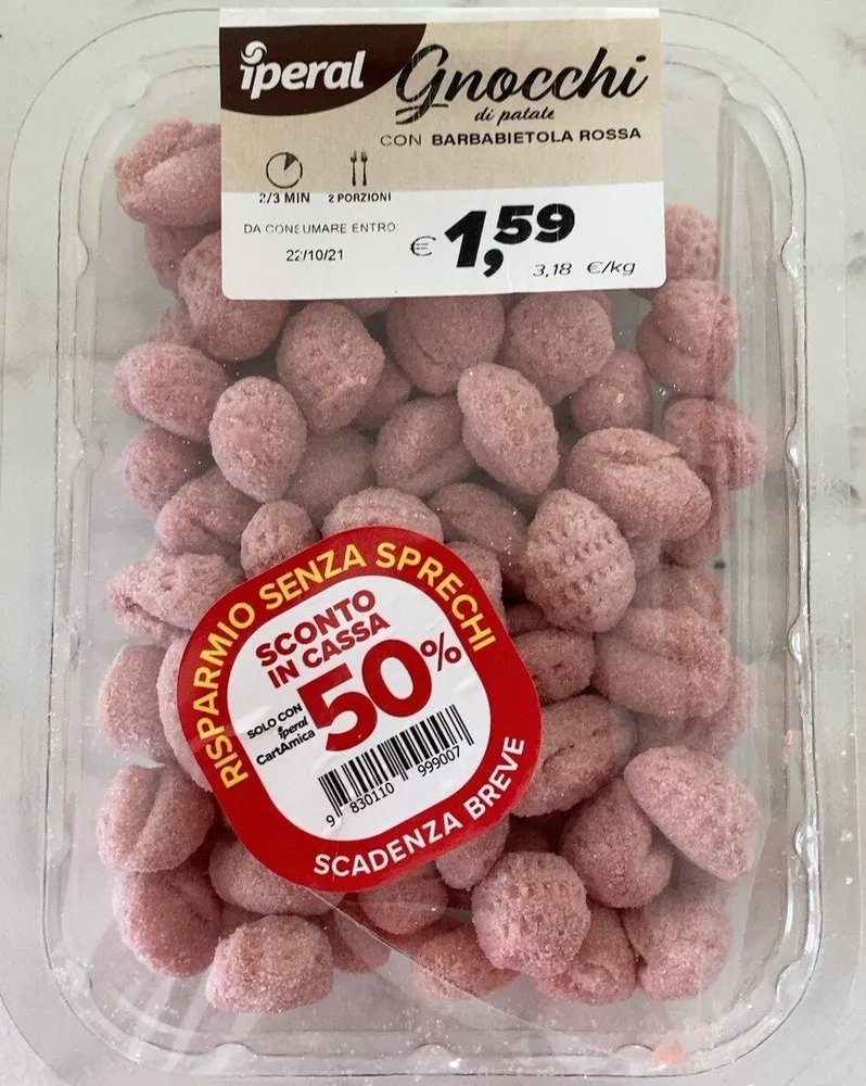 Gnocchi di patate con barbabietola rossa
