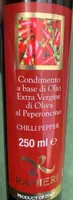Condimento a base di olio extra vergine di oliva al peperoncino