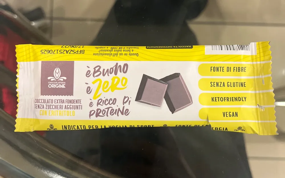 cioccolato extra fondente senza zuccheri aggiunti con eritritolo