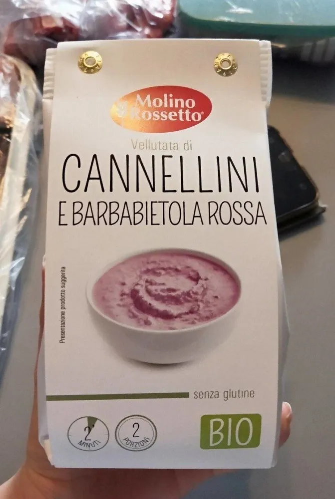 Vellutata di cannellini e barbabietola rossa