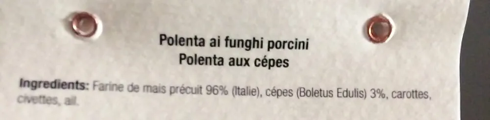 Préparation pour polenta aux champignons séchés