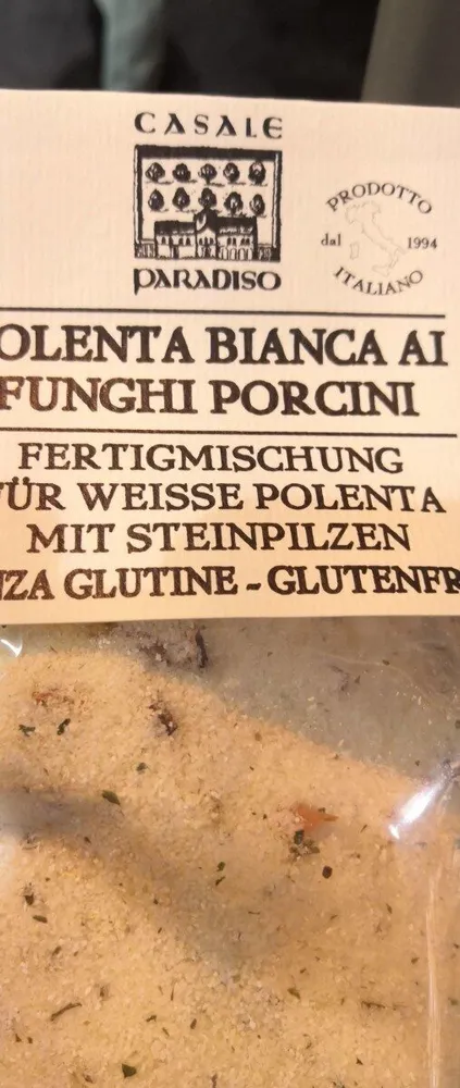 Polenta bianca si funghi porcini