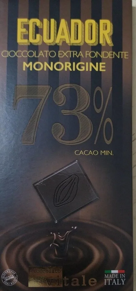 Ecuador cioccolato extra fondente monorigine 73