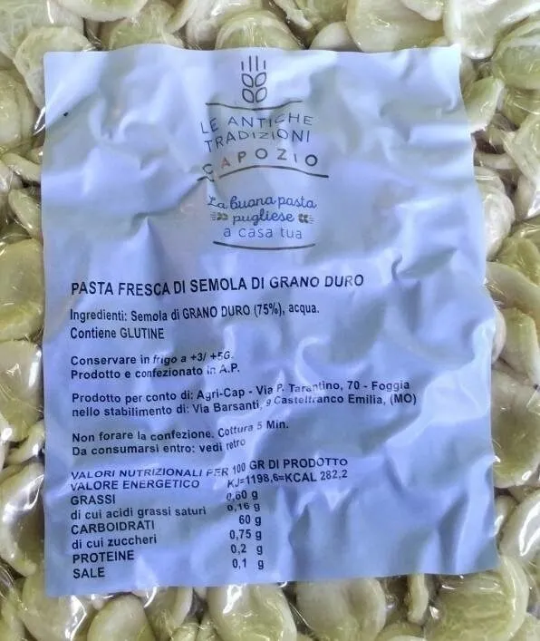 Orecchiette fresche di semola di grano duro