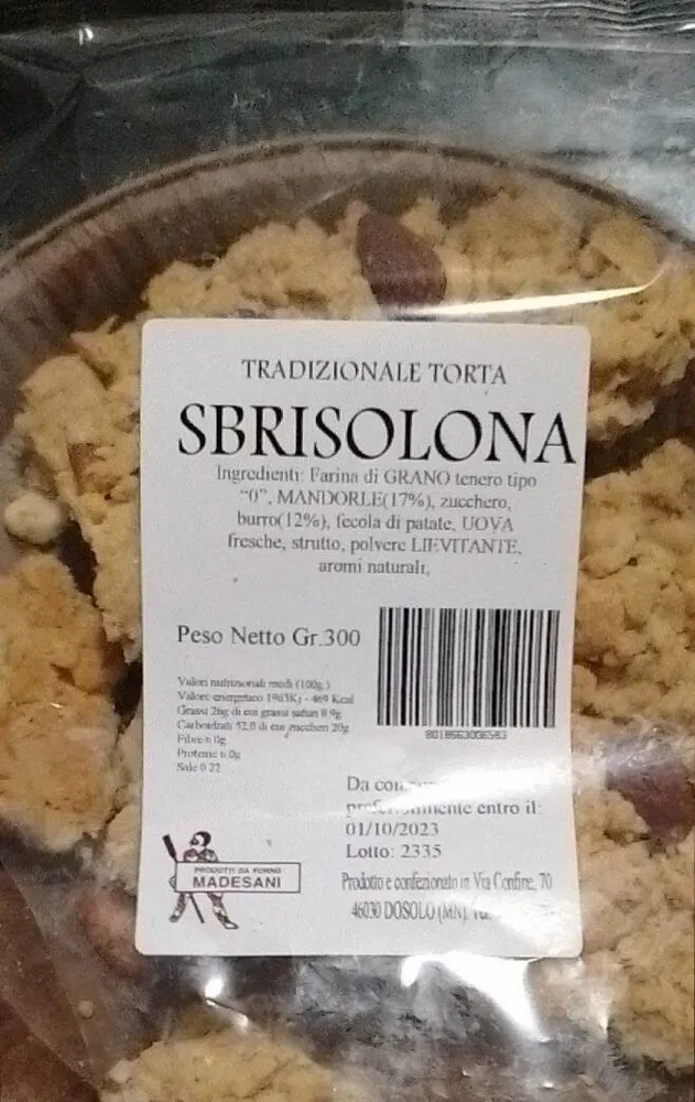 Tradizionale torta sbrisolona