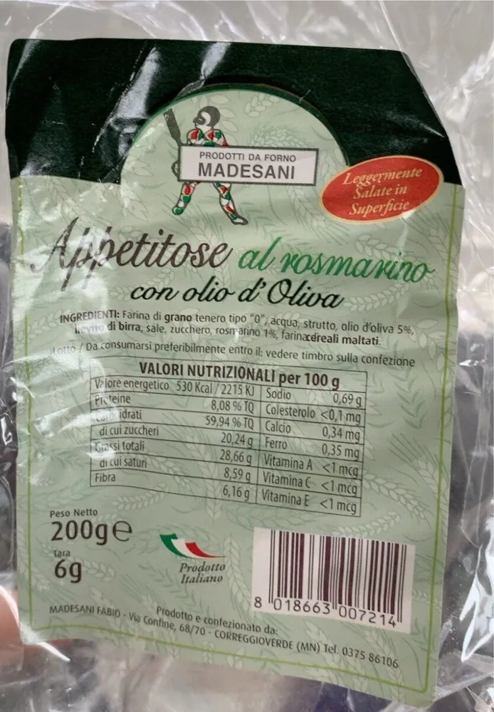 Appetitose al rosmarino con olio d’oliva