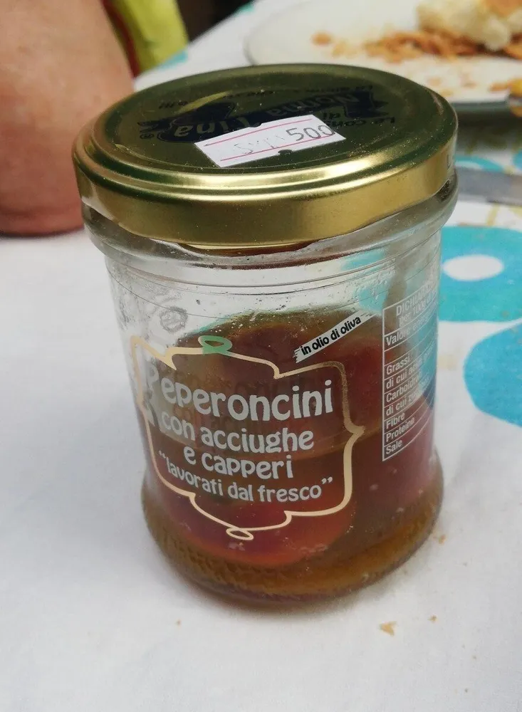 Peperoncini con acciughe e capperib