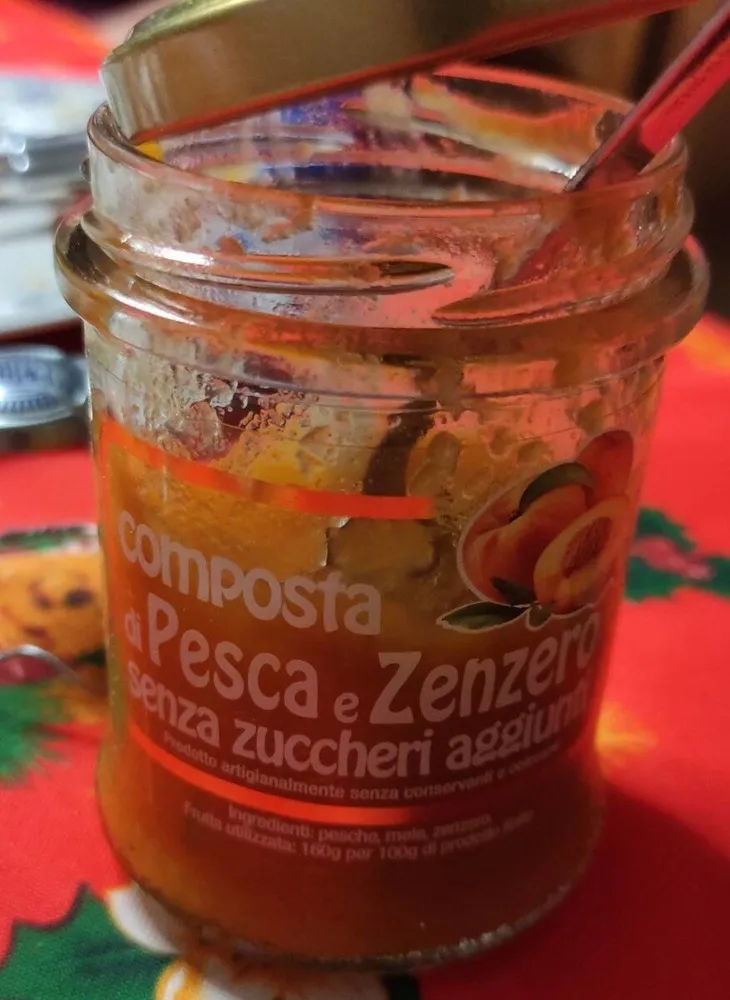Composta di Pesca e Zenzero senza zuccheri aggiunti