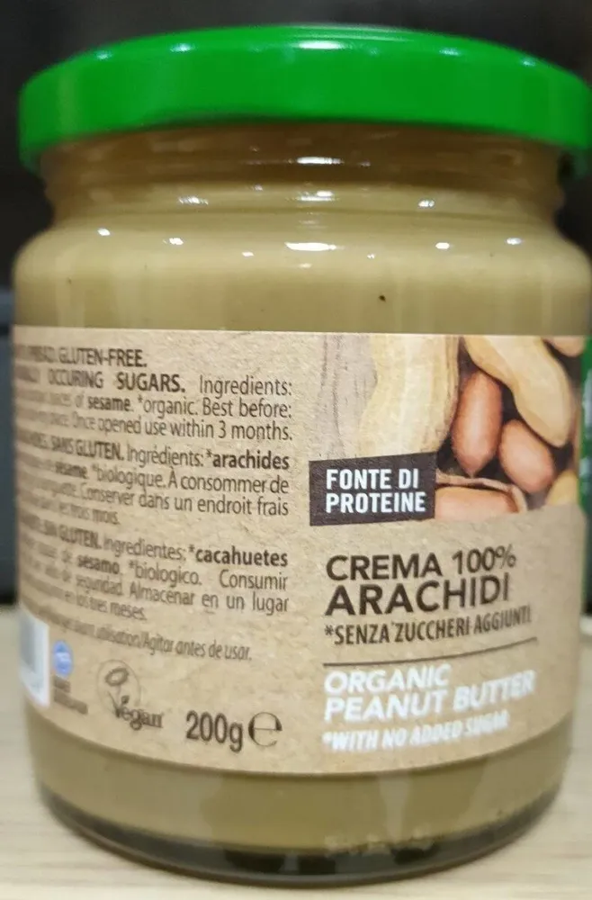 Crema 100% arachidi senza zucchero aggiunti