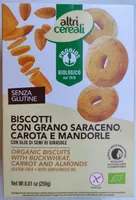 Biscotti con grano saraceno, carota e mandorle