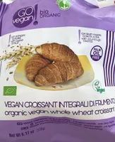 Vegan croissant integrali di frumento