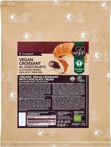 Go Vegan Organic Vegan Croissant with Chocolate Cream 5 x (225g)