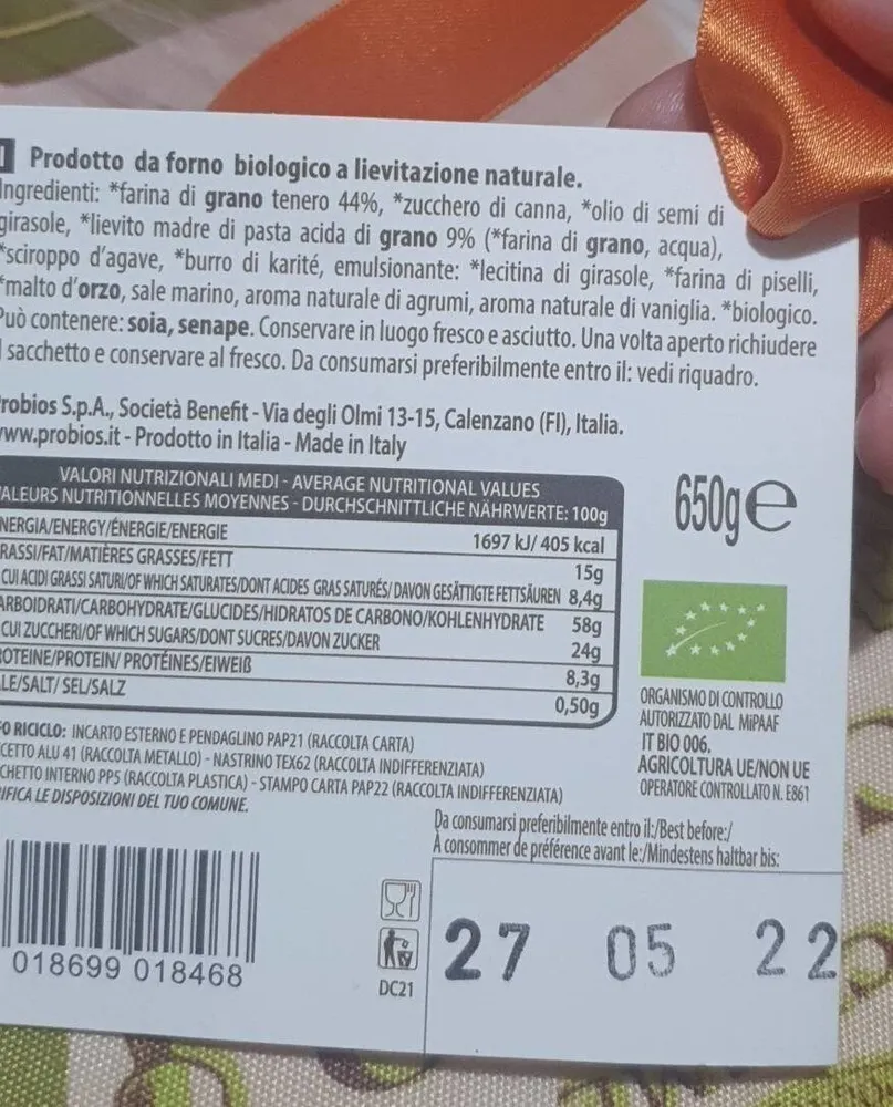 Panettone vegano