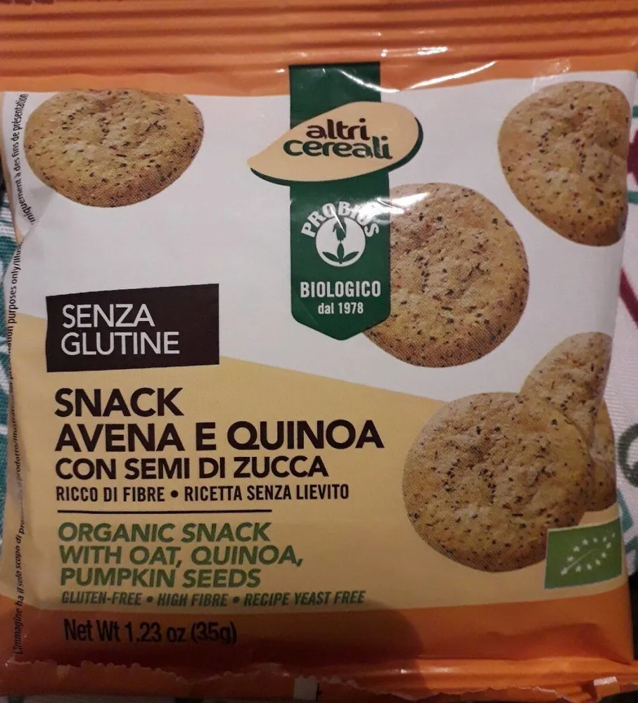 Snack Avena e Quinoa con semi di Zucca