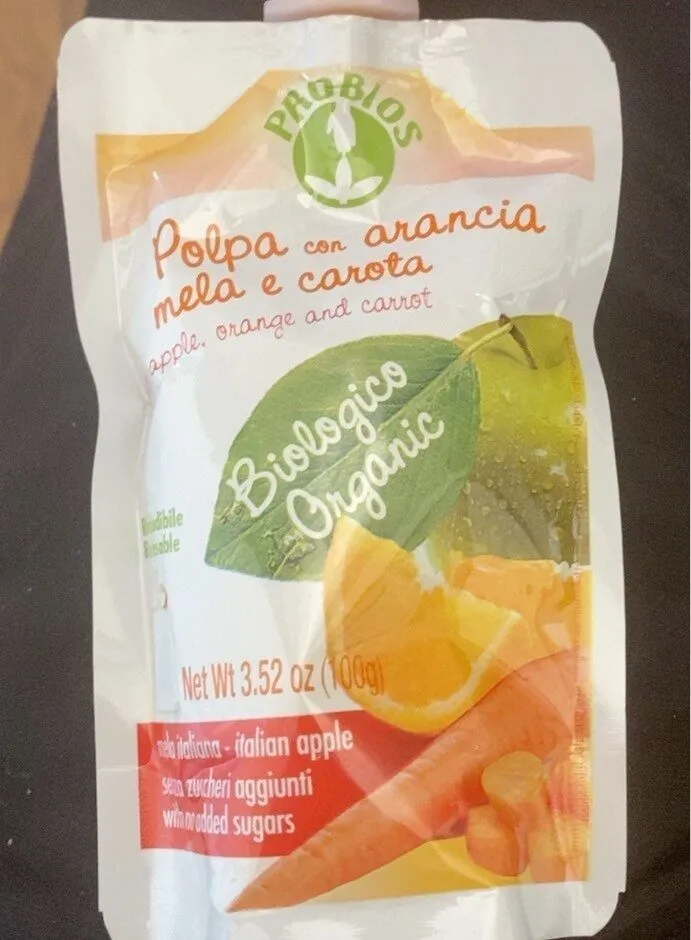 Polpa con arancia mela e carota